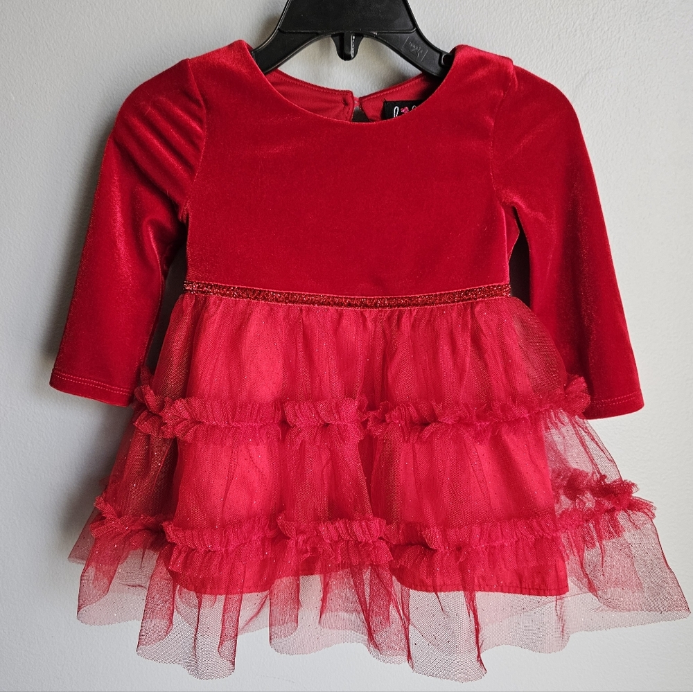 Lilt Red Velvet Tulle Dress - 12 Months ❤️